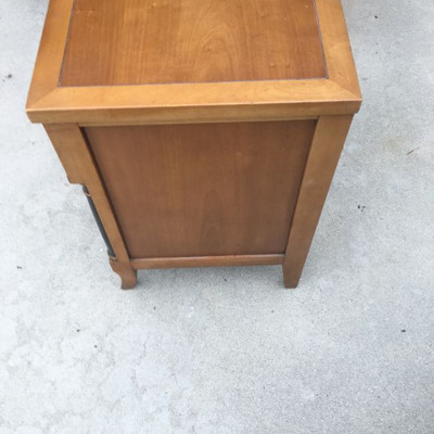 Vintage 1960's Large Credenza, Mirror Pair Side Stands Drexel Egyptian Revival