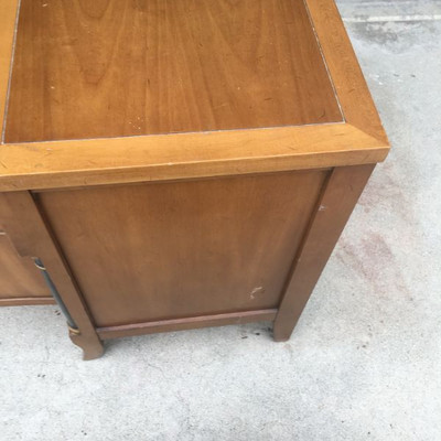 Vintage 1960's Large Credenza, Mirror Pair Side Stands Drexel Egyptian Revival