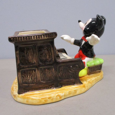 Walt Disney Productions Mickey Mouse Playing Piano Ceramic Planter