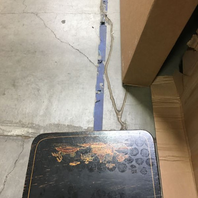 ANTIQUE HAND PAINTED FOLDING CHINESE SMALL TABLE