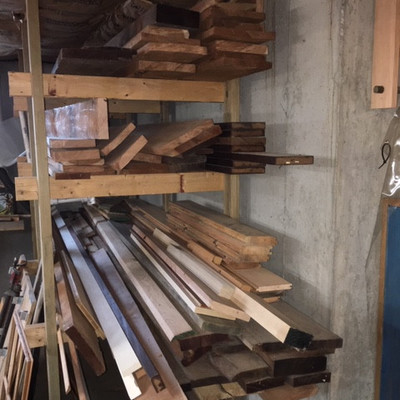 	Assortment of Native Cherry Hardwood Lumber & 4 Boards of Ash 300-400 board feet