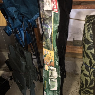 Assorted Camping Items Tent & Chairs