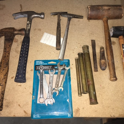 Assorted Hammers, Wrenches & Punches