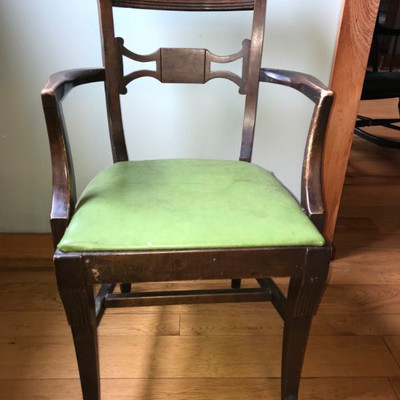 Armchair With Green Fabric