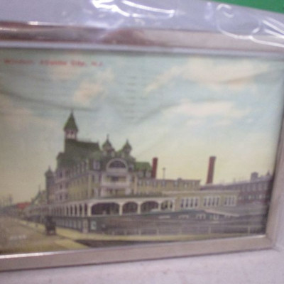 1911 Atlantic City Post Card In Silver Frame