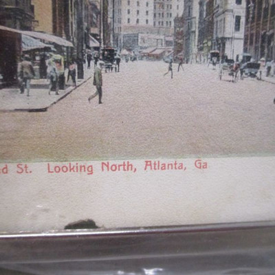 1910 Atlanta Post Card In Silver Frame
