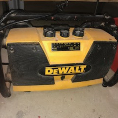 Assortment of Dewalt Power Tools & Radio & Craftsman Drill