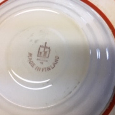 Stamped Made In Finland Stoneware Dish Set