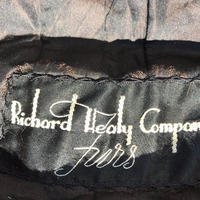 Richard Hensley Co. Furs Lambswool Coat With Mink Collar