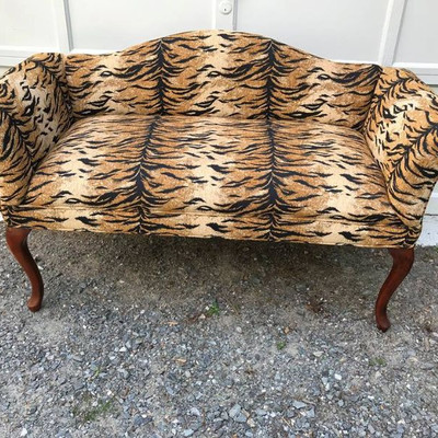 Newly Upholstered Settee Loveseat Boudoir Seat
