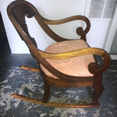 Flame Mahogany Empire Rocking Chair