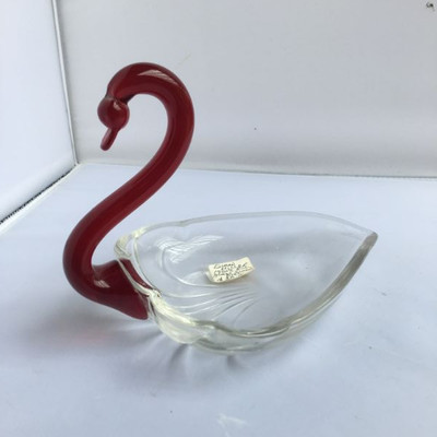 Vintage Duncan & Miller Glass Swan