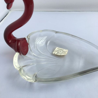 Vintage Duncan & Miller Glass Swan