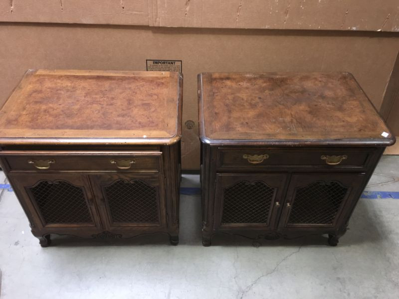 Vintage Pair Of Baker Furniture Milling Road Campaign Style