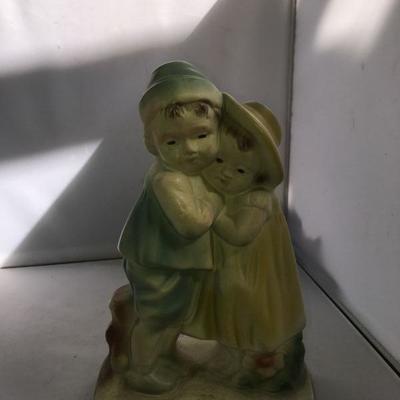 Early 1900's German Porcelain Bisque Figurine with Two Children