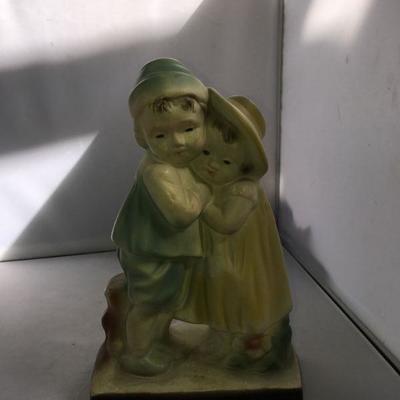 Early 1900's German Porcelain Bisque Figurine with Two Children