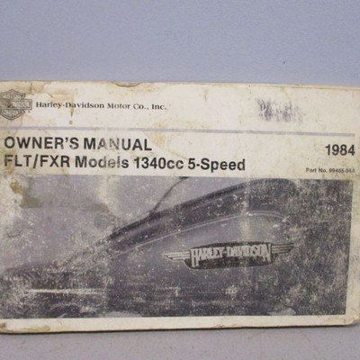 1984 Owner's Manual FLT/FXR Models 1340cc 5 Speed - Harley Davidson