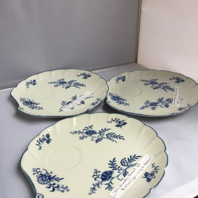 1950's Dessert Plates Blue Dresden