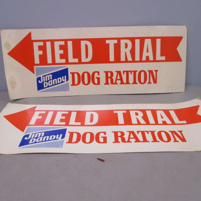 Field Trail Dog Ration Jim Dandy Sign - Dog Trail Field Markers