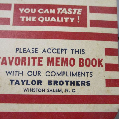 1961 Favorite Chewing Tobacco Memo Book