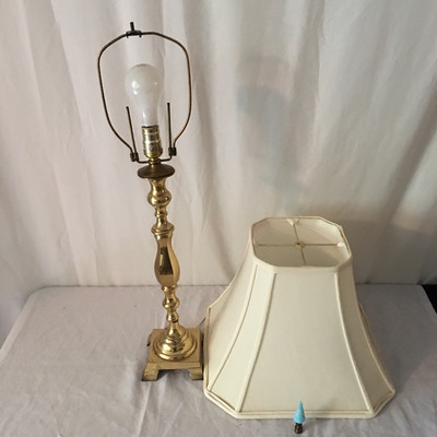 Lot 6 - Brass Table Lamp & More