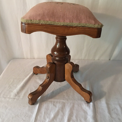 Lot 8 - Embroidered Stool