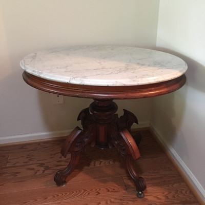 Lot 13 - Marble Topped Table