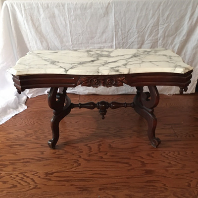 Lot 19 - Marble Topped Coffee Table