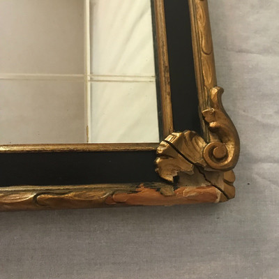 Lot 20 - Vintage Gold and Black Framed Mirror