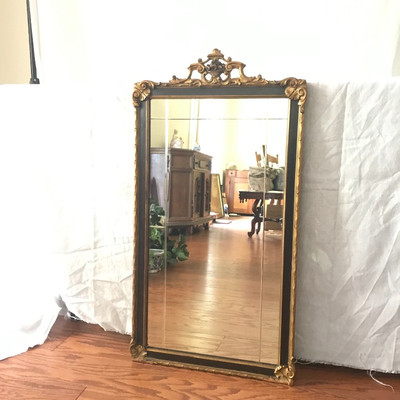 Lot 20 - Vintage Gold and Black Framed Mirror