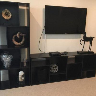 Micro Fiber Sectional and Entertainment shelving