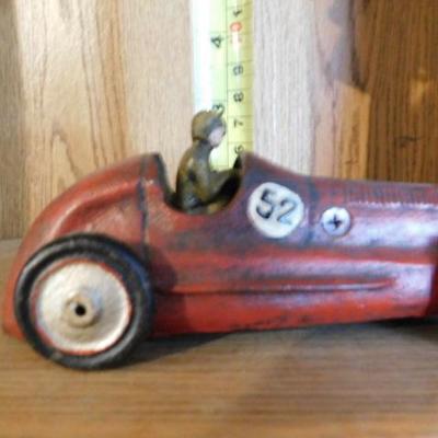 Cast Iron Antique Indy Car Racer Toy 7
