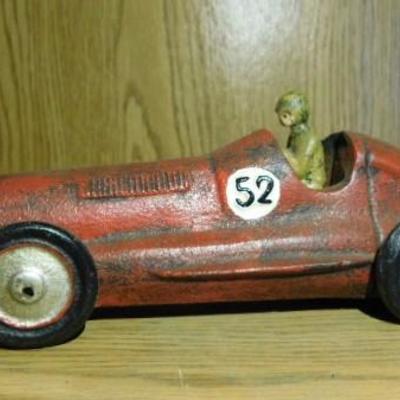 Cast Iron Antique Indy Car Racer Toy 7