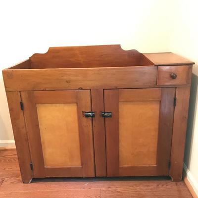 Lot 51 - Vintage Wood Dry Sink