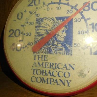 Vintage The American Tobacco Company Thermometer Plastic Case 12