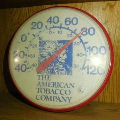 Vintage The American Tobacco Company Thermometer Plastic Case 12
