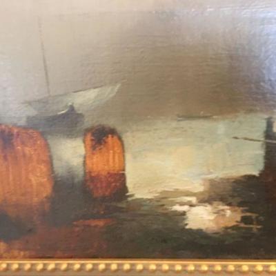Vintage Marine Scenery, Oil on Canvas Not Signed