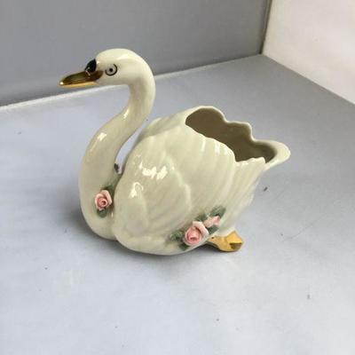 Charming Swan by Dresden, Porcelain