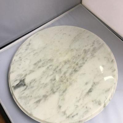 Vintage Rotating  Marble Cheese Platter with stand