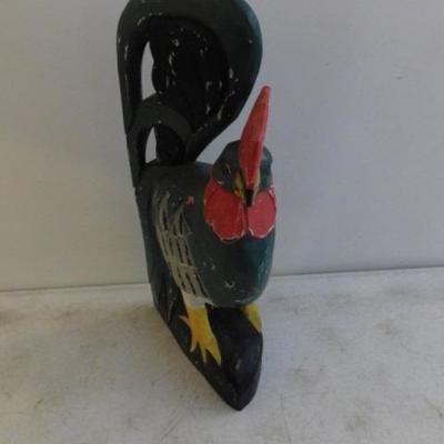 Colorful Wood Carved Rooster 15
