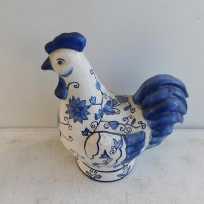 Porcelain Heartfelt Blue and White Chicken 10