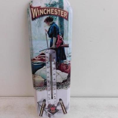 Winchester Tin Metal Thermometer 16