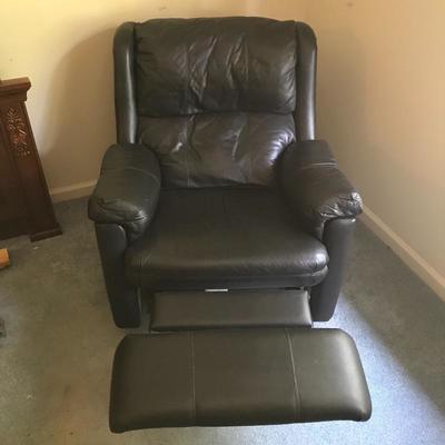 Lot 83 - Black Leather Recliner