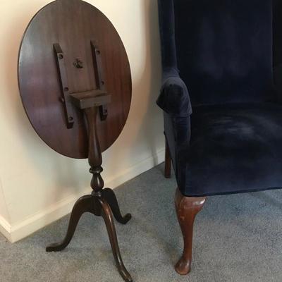 Lot 91 - Tray Table and Highback Chair  