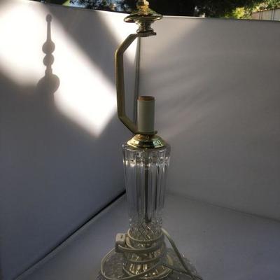 Vintage Crystal Lamp by Anna Hute in Working Conditions