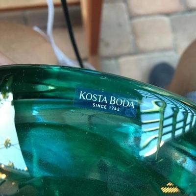 Vintage Kosta Bona Heavy Green Bowl