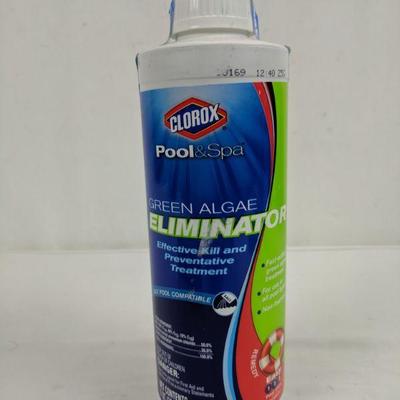 Clorox Pool & Spa Green Algae Eliminator 1 Qt - New