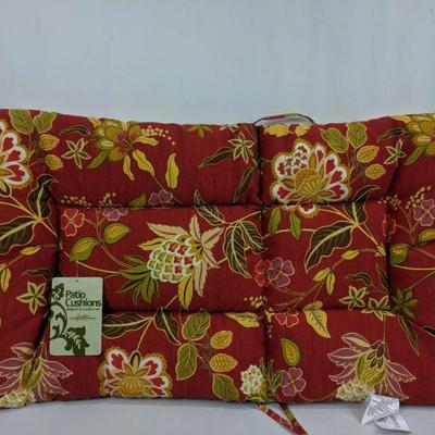 Patio Cushion Red/Floral 37