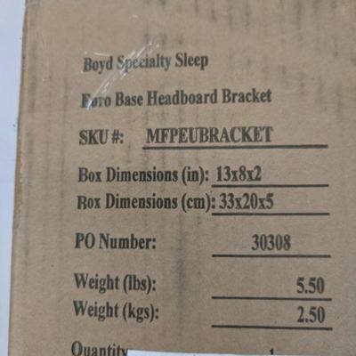 Boyd Specialty Sleep Euro Base Headboard Brackets 2/Box - New
