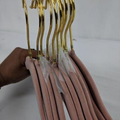 10 Pink/Gold Hangers - New